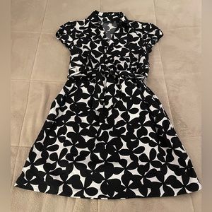 INC International Concepts collared, v neck, flower dress